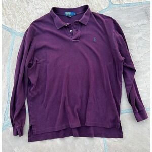 Vintage Polo Ralph Lauren Burgundy Tartan Shirt 90s Made In Usa Size XL